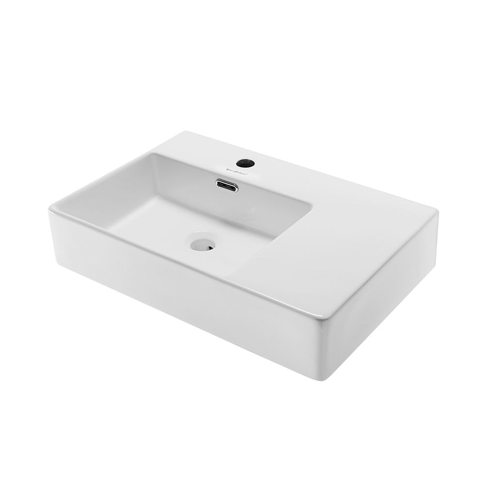 St. Tropez Ceramic Wall Hung Sink with Left Side Faucet Mount, 24-in x 18-in P3Z6 - product image 1