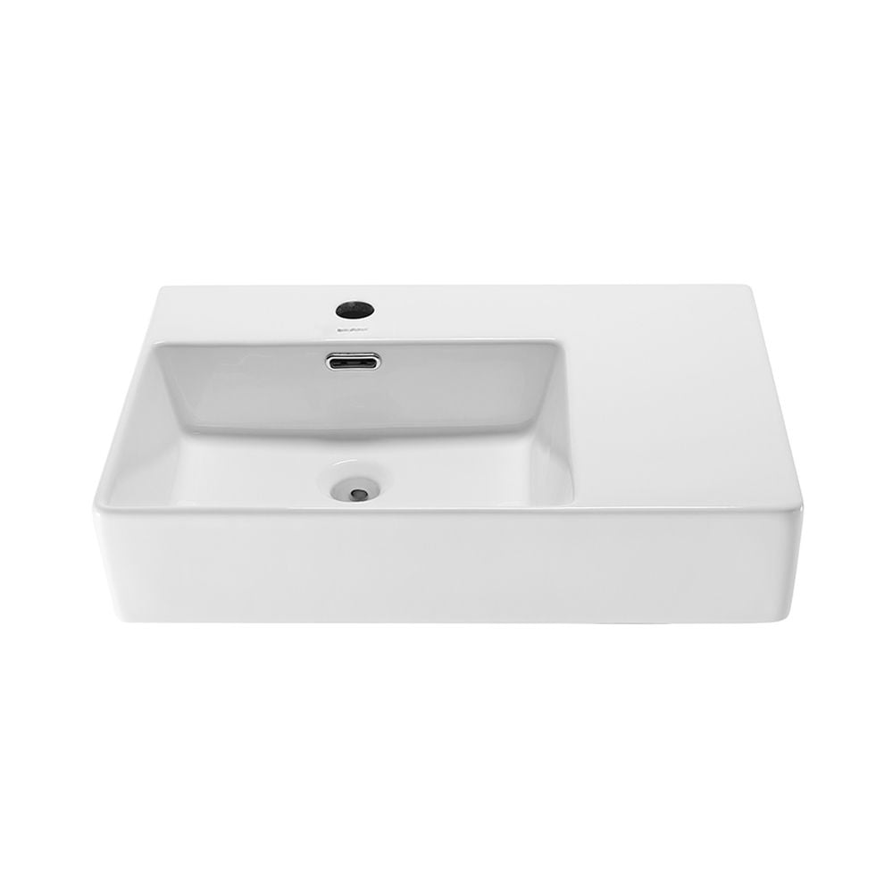 St. Tropez Ceramic Wall Hung Sink with Left Side Faucet Mount, 24-in x 18-in P3Z6 - product image 2