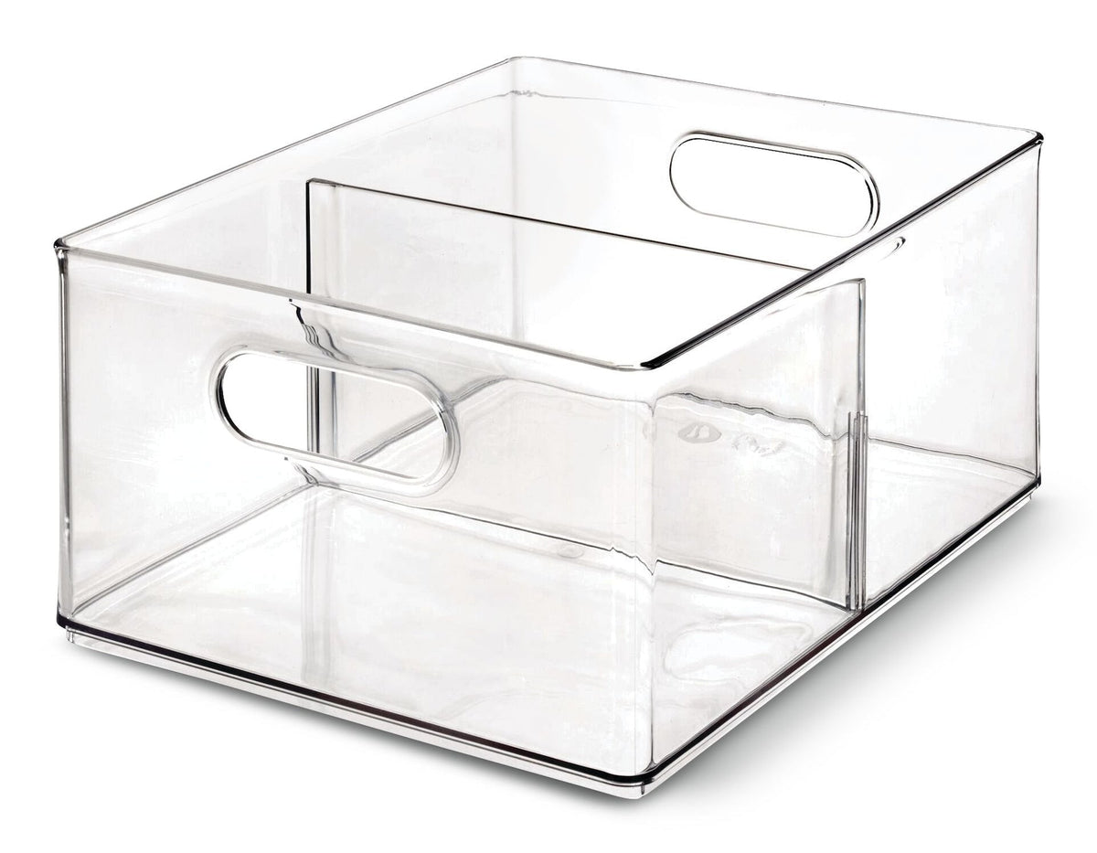 The Home Edit by iDESIGN Clear Stackable Divided Deep Organizing Storage Bin, 11.5-L M7N3 - product image 1