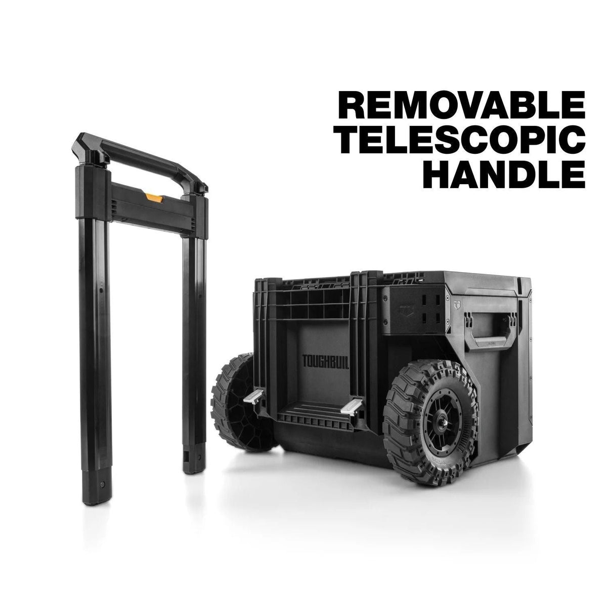 StackTech Portable Modular Plastic/Metal Rolling Tool Box with Handle and Inner Tray, IP65-Rated, Black G2S3 - product image 4