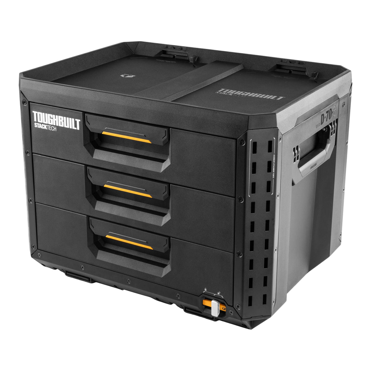 StackTech XL 3-Drawer Auto-Locking Portable Modular Tool Box, Black V0C0 - product image 1