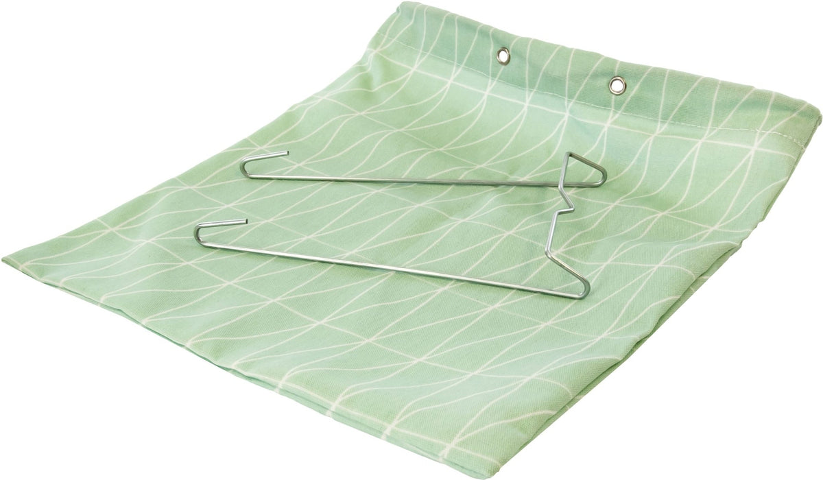 type A Hanging Clothespin Bag, Green/White, 7.9-in x 0.5-in x 18-in E2K6 - product image 1