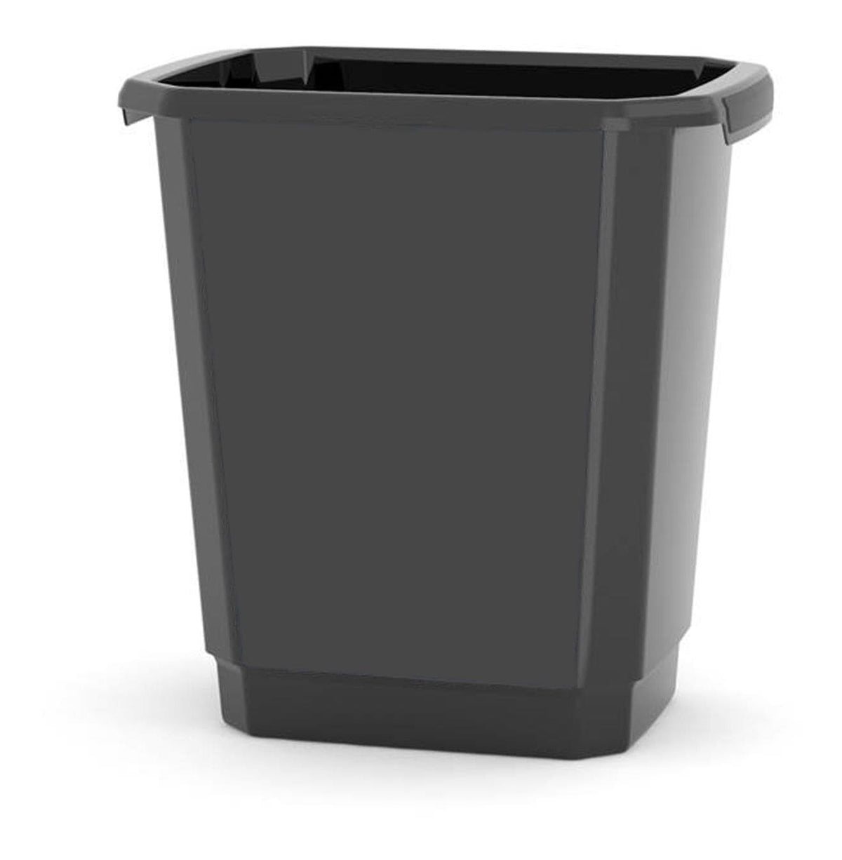 type A Plastic Open Rectangular Kitchen Garbage Can, Black, 14-L V3H7 - product image 1