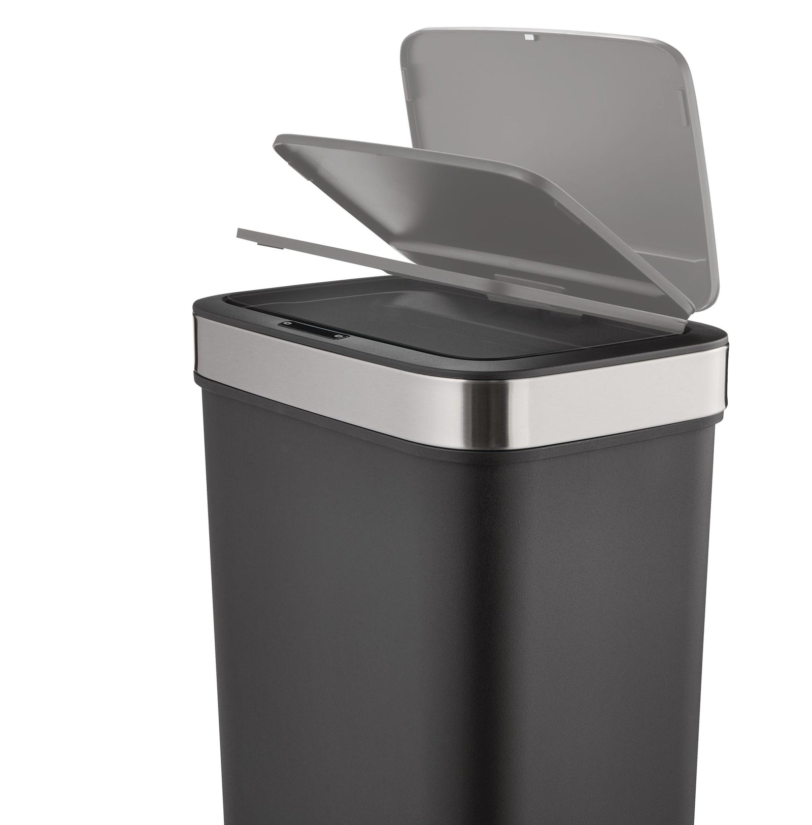 Type A Resin Rectangular Auto Indoor Refuse Bin, Motion Sensor Lid, Black, 50-L D1O2 - product image 3