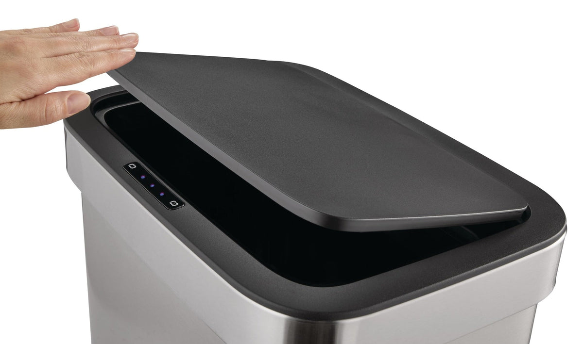 Type A Stainless Steel Rectangular Auto Indoor Refuse Bin with Resin Motion Sensor Lid, 50-L Z6Q3 - product image 4