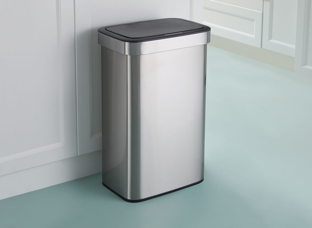 Type A Stainless Steel Rectangular Auto Indoor Refuse Bin with Resin Motion Sensor Lid, 50-L Z6Q3 - product image 6