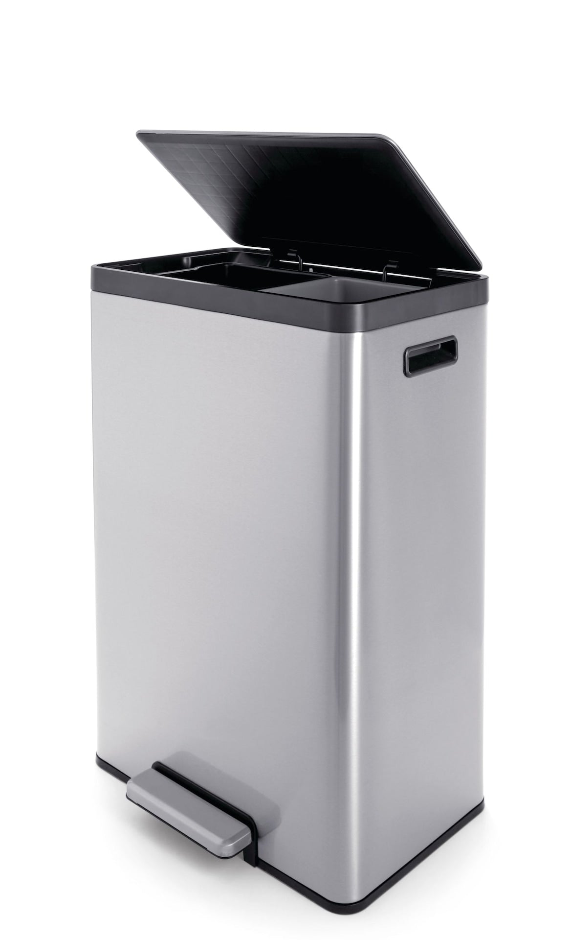 type A Stainless Steel Rectangular Dual Compartment Garbage Can, 2 x 20-L D5U6 - product image 4