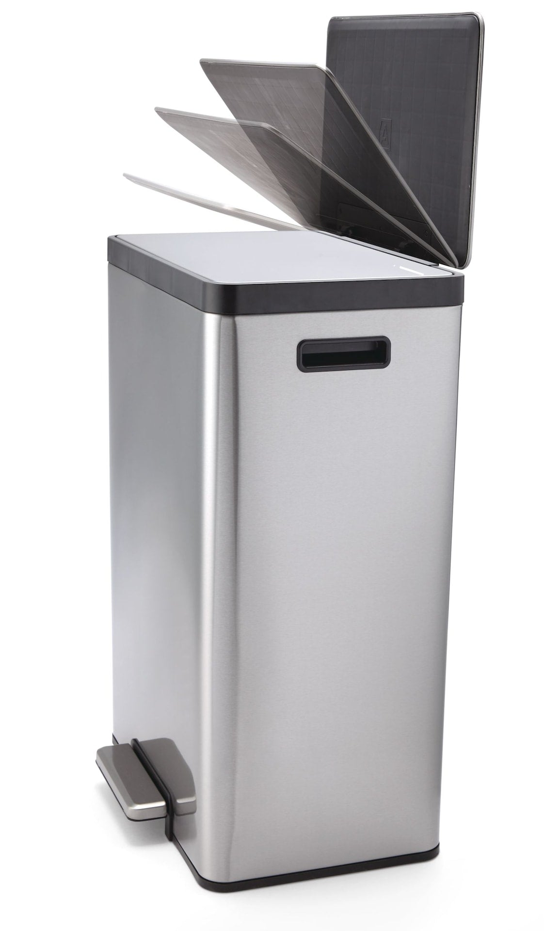 type A Stainless Steel Rectangular Dual Compartment Garbage Can, 2 x 20-L D5U6 - product image 6