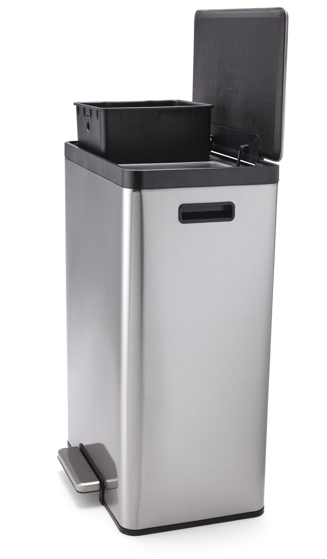 type A Stainless Steel Rectangular Dual Compartment Garbage Can, 2 x 20-L D5U6 - product image 7