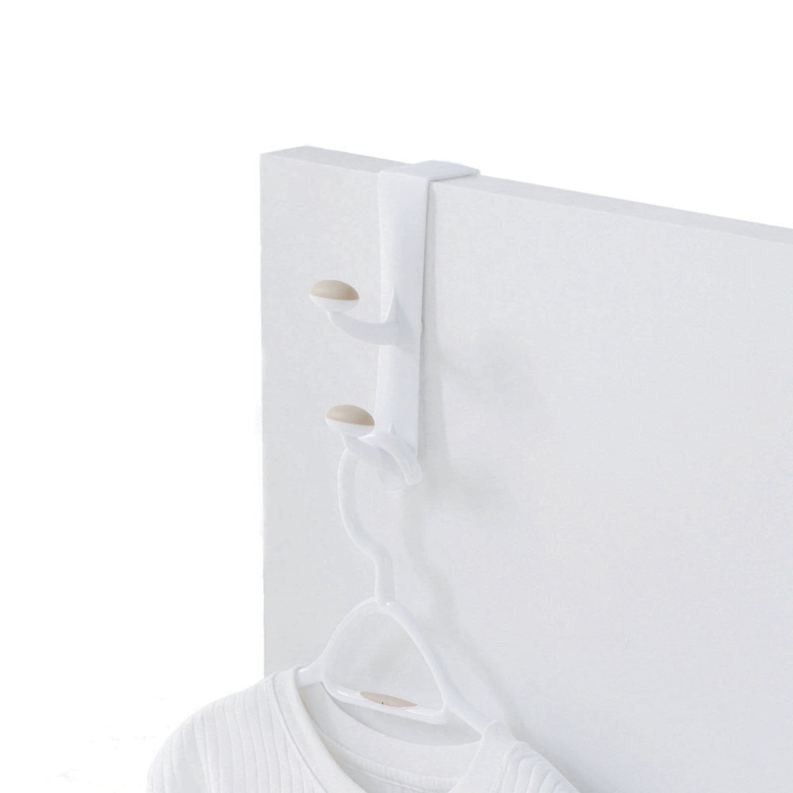 Plastic 2-Hook Over the Door Hook, White, 10-in Y2Y0 - product image 1