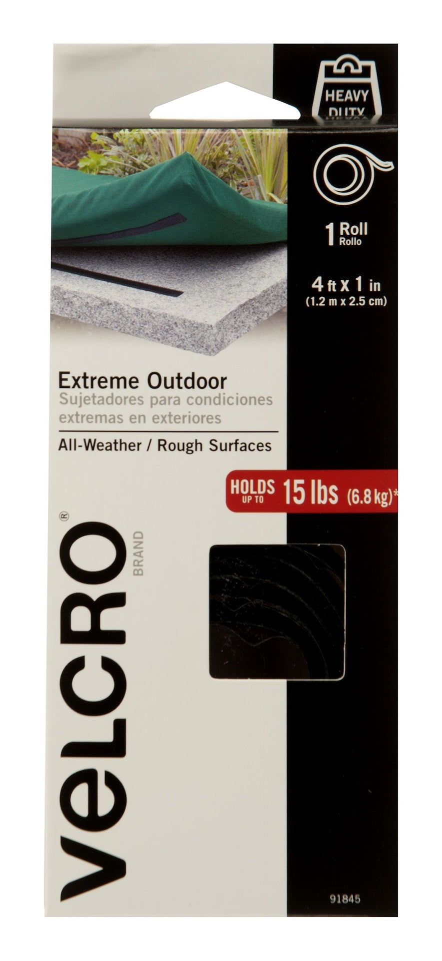 Industrial Strength Extreme Heavy Duty Tape, Black, 15-lbs, 4-ft x 1-in, 1-pk I2D9 - product image 1