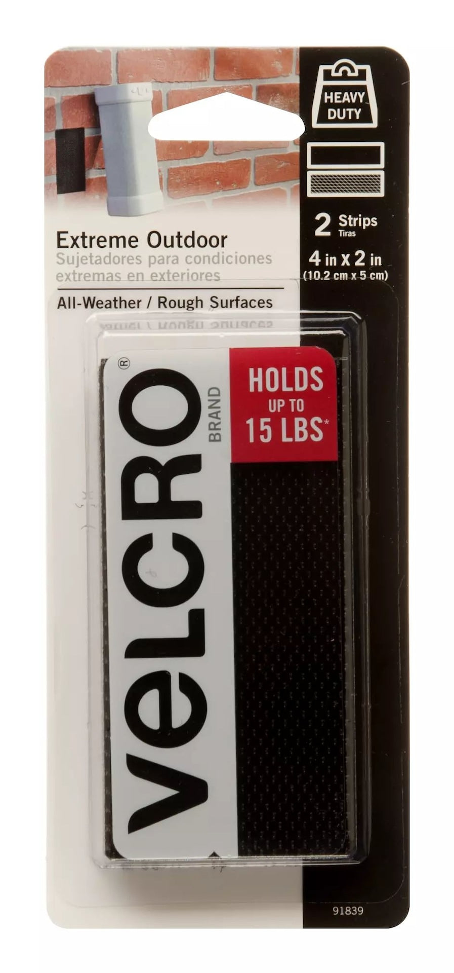 Industrial Strength Extreme Strips, Black, 4-in x 2-in X9K6 - product image 1