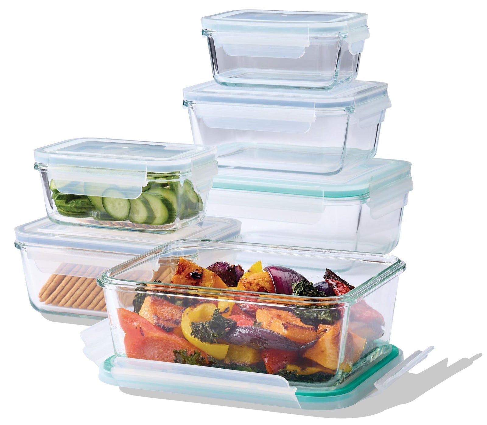 Rectangular Glass Food Storage Container Set, 12-pc H7Q0 - product image 1