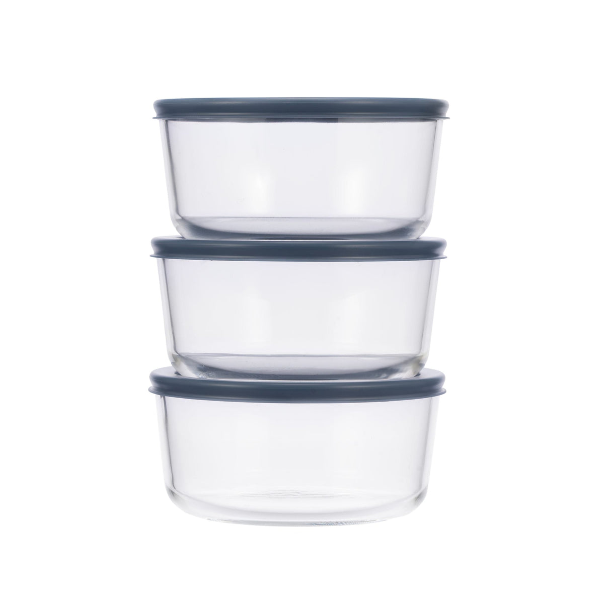Round Glass Food Storage Container Set with Lids, 6-pc U8B5 - product image 1