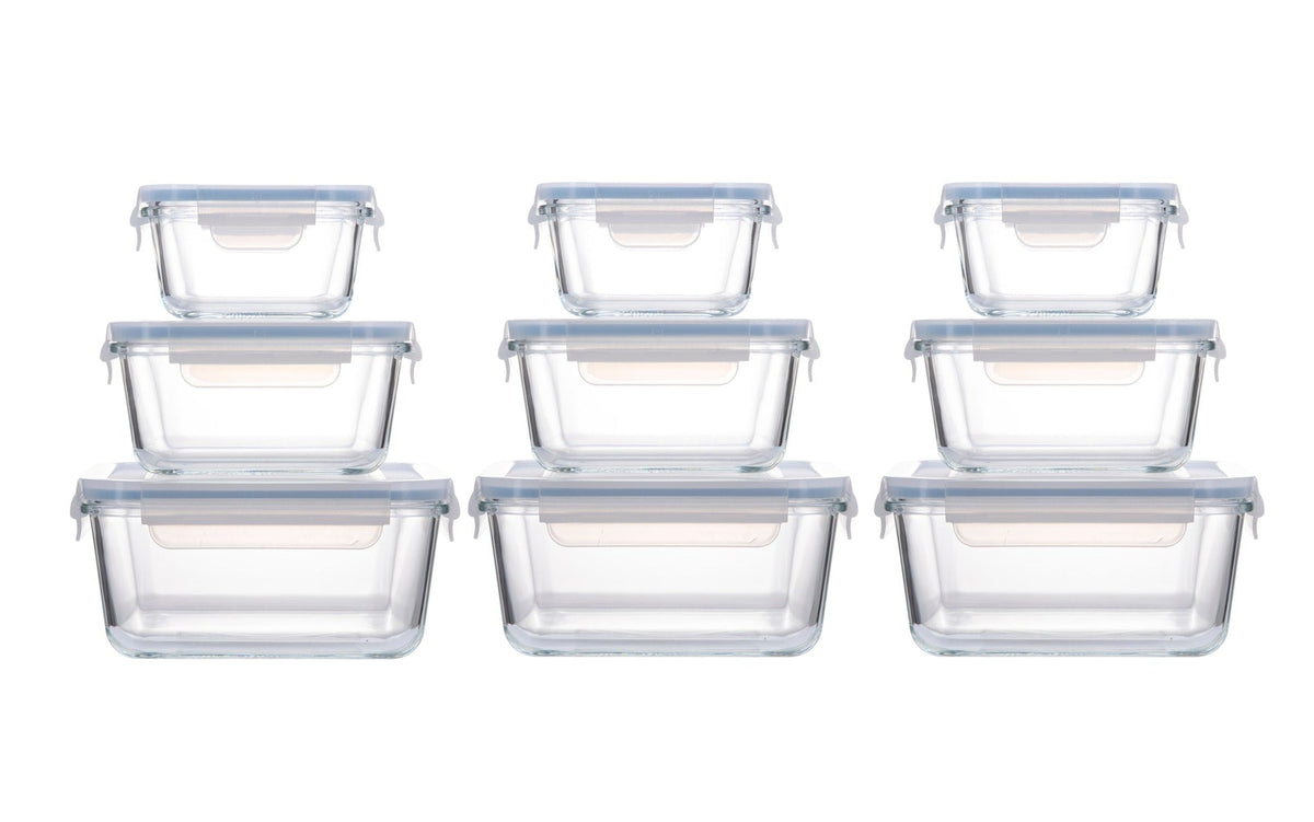 Square Glass Food Storage Container Set, 18-pc I9J4 - product image 1