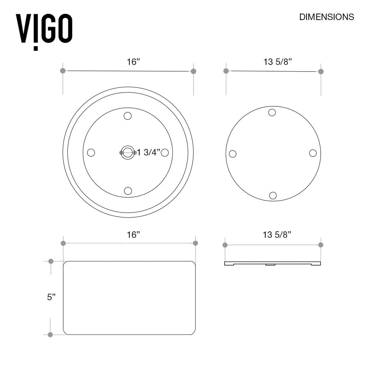 Anvil Matte Stone Round Composite Vessel Bathroom Sink/Basin with Deep Bowl, White Y9K6 - product image 7