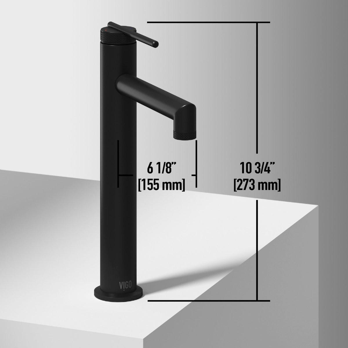 Basilica Gothic ConcretoStone Grey Bathroom Sink/Basin Set with Sterling Faucet and Rectangular Vessel E8N7 - product image 5