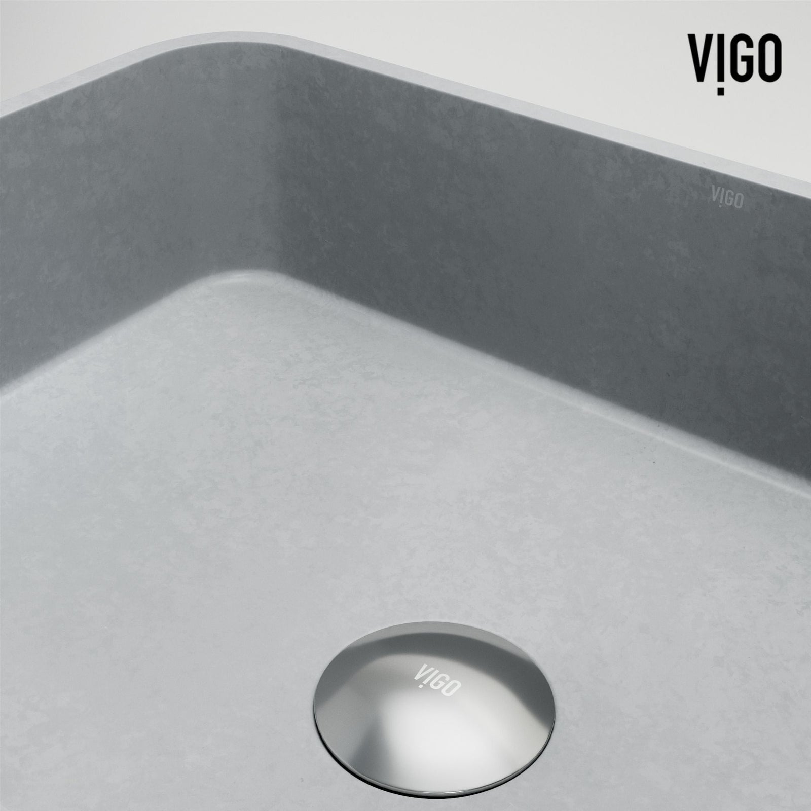 Cadman ConcretoStone 18-in Deep Grey Bathroom Sink/Basin with Rectangular Fluted Vessel I2R3 - product image 7