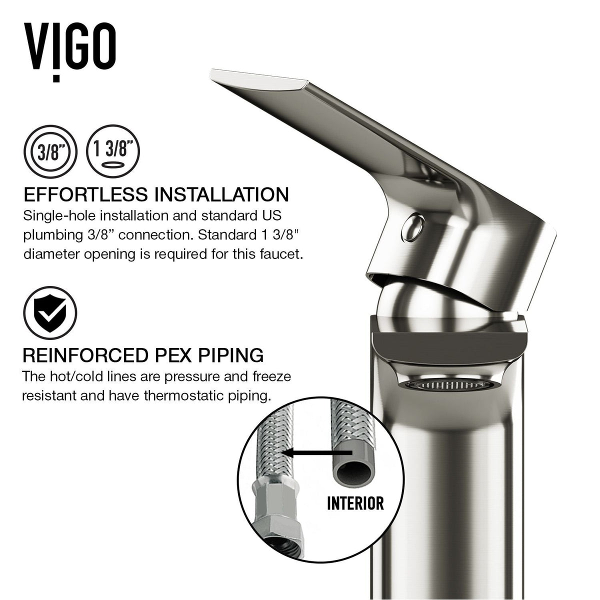 Davidson Single Handle Single Hole Bathroom Sink Faucet, WaterSense Certified, Brushed Nickel D7J5 - product image 8
