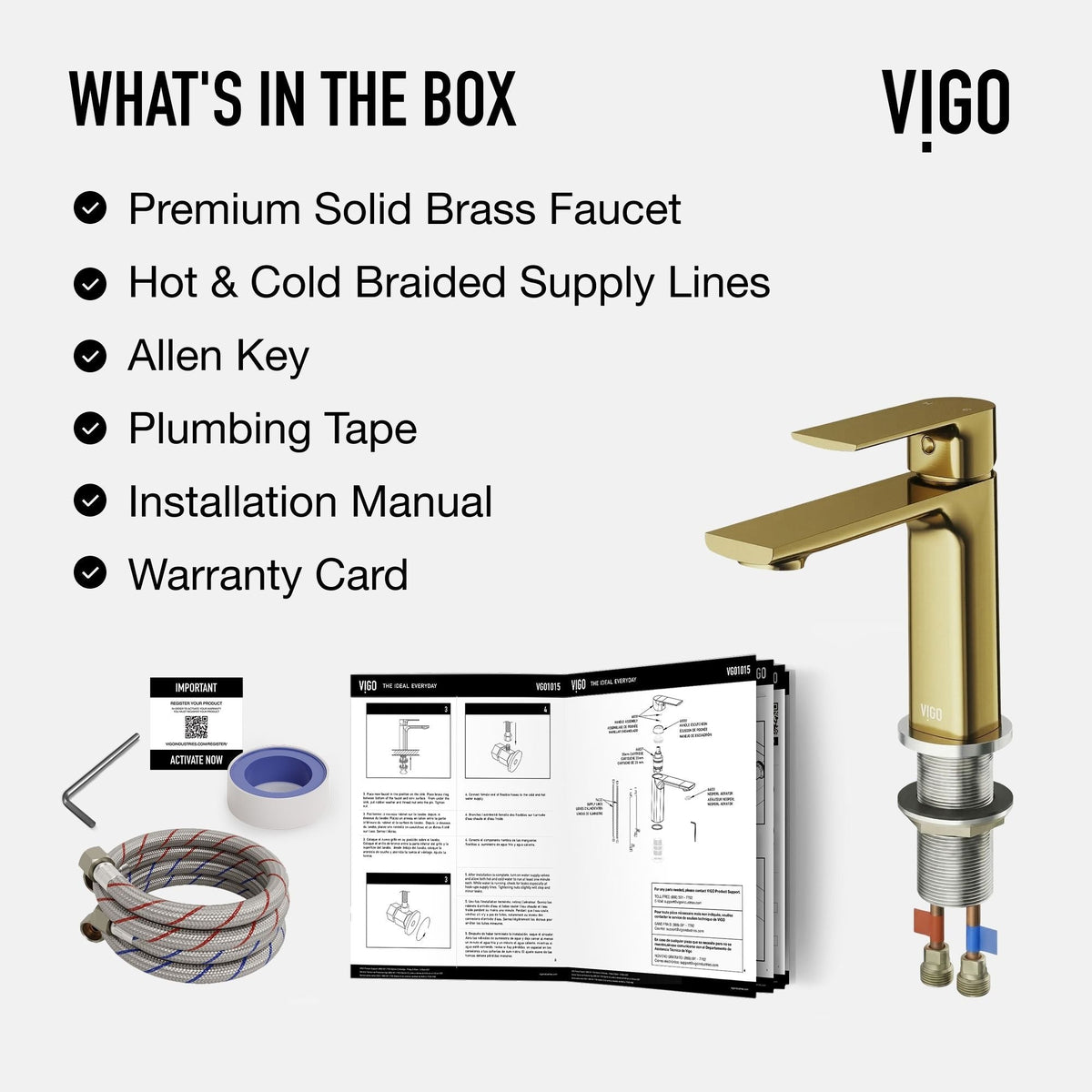 Davidson Single Handle Single Hole Bathroom Sink Faucet, WaterSense Certified, Matte Gold C9R1 - product image 5
