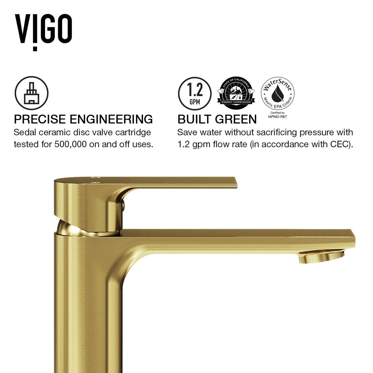 Davidson Single Handle Single Hole Bathroom Sink Faucet, WaterSense Certified, Matte Gold M7T6 - product image 7