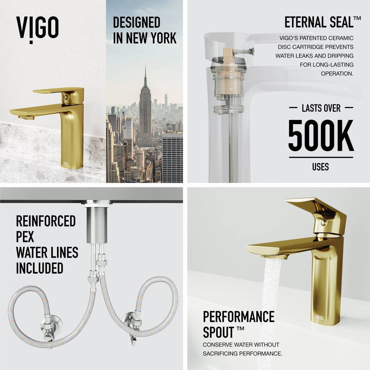 Davidson Single Handle Single Hole Bathroom Sink Faucet, WaterSense Certified, Matte Gold C9R1 - product image 8