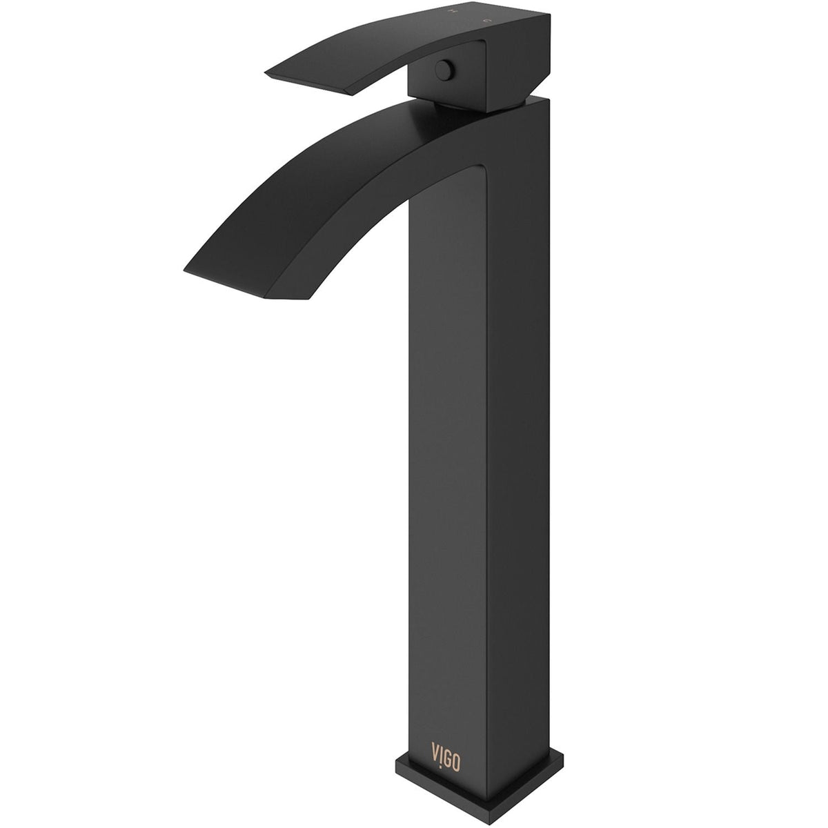 Duris Single Handle Vessel Sink Bathroom Faucet with Deck Plate, Matte Black U9S4 - product image 2