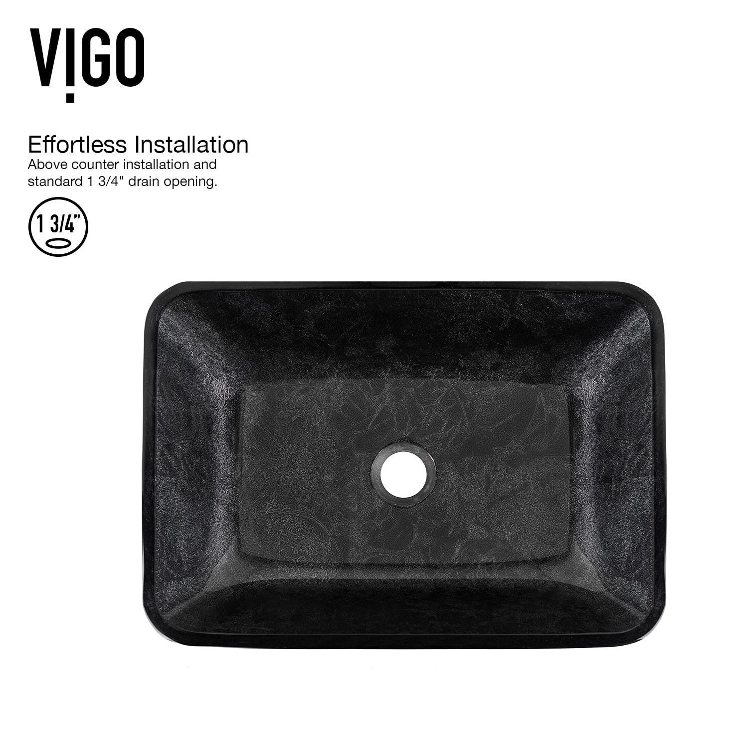 Glass Grey Onyx Bathroom Sink/Basin Set with Matte Gold Niko Faucet and Rectangular Vessel X1B1 - product image 6