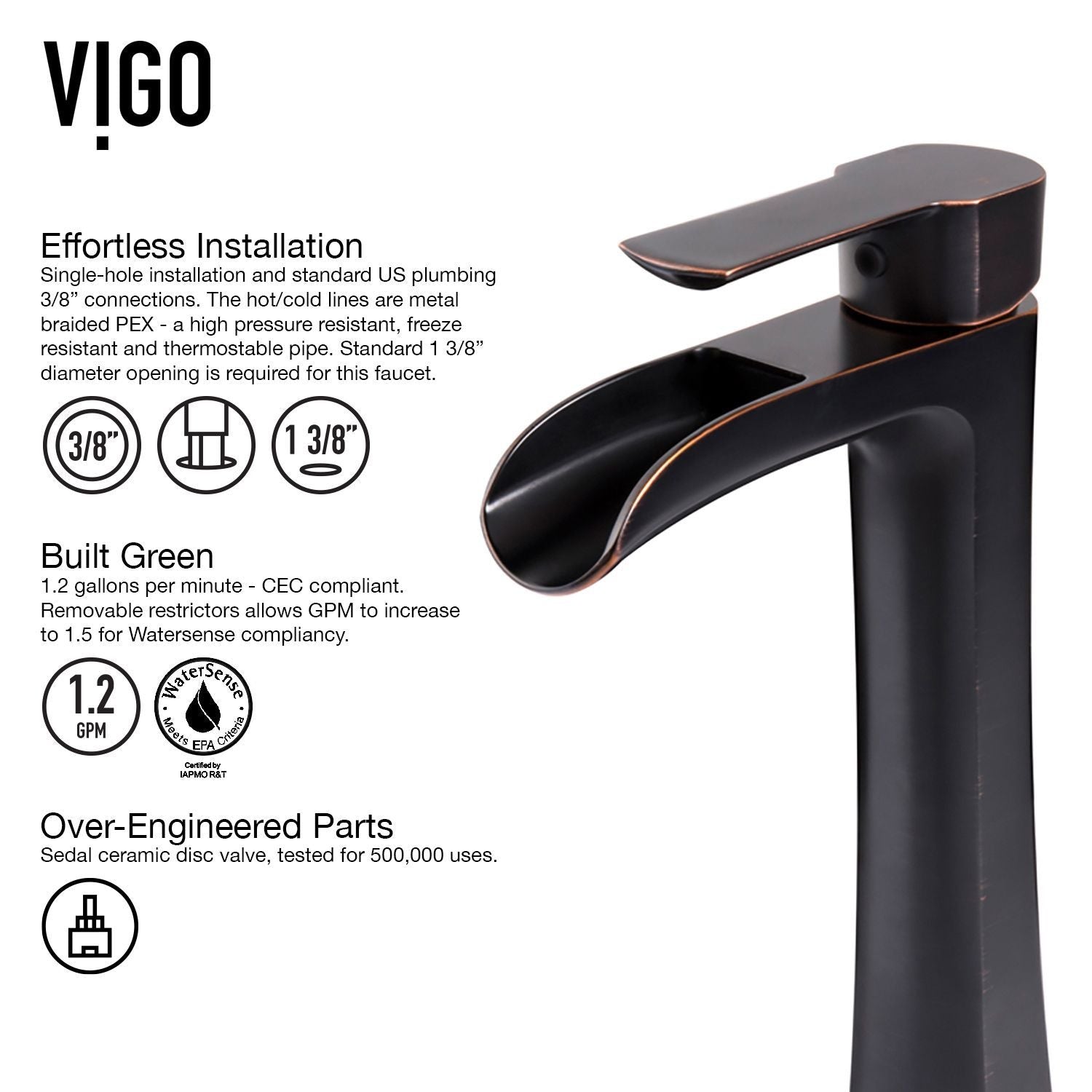 Glass Russet Brown Bathroom Sink/Basin Set with Niko Faucet and Round Vessel T4O9 - product image 7