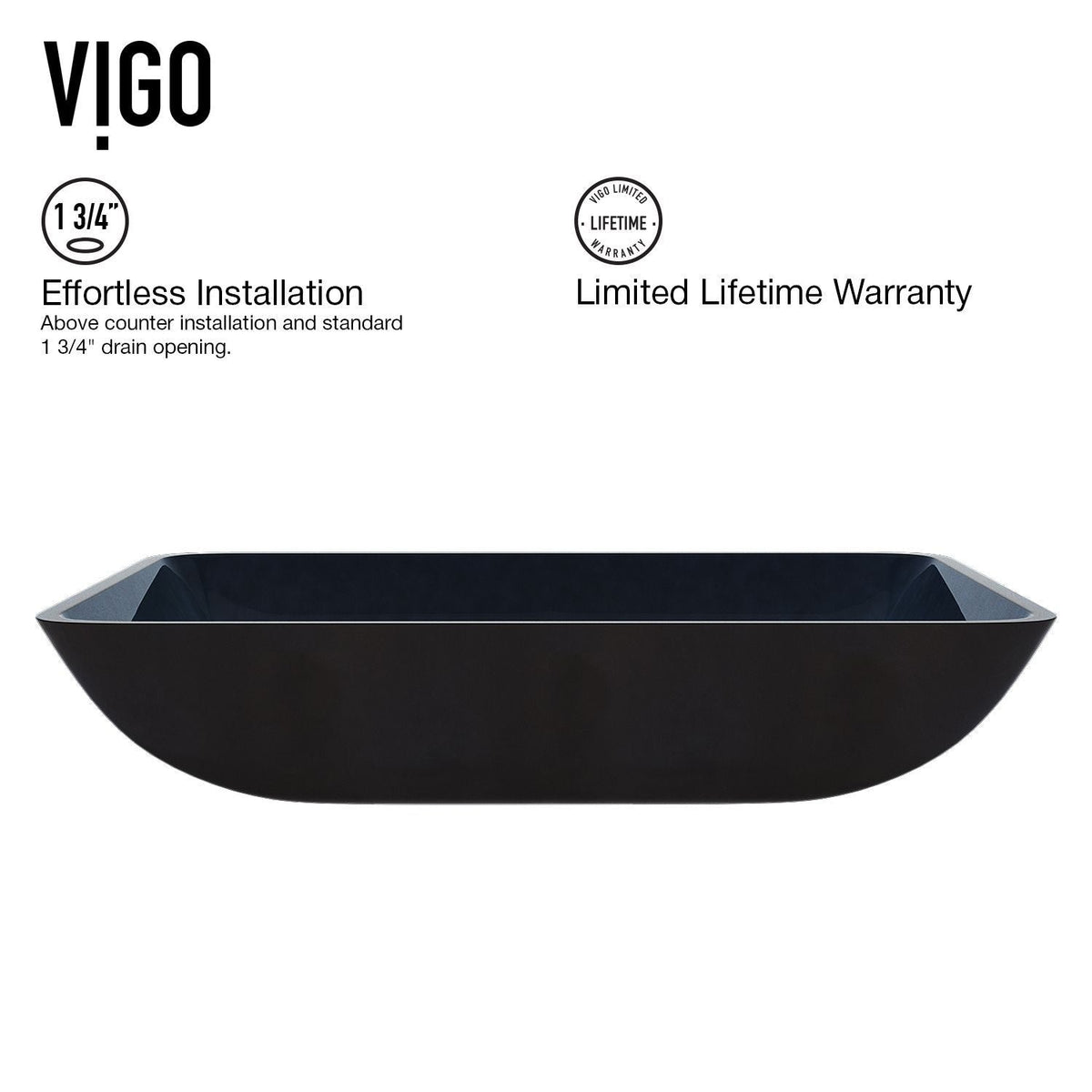 Glass Turquoise Water Bathroom Sink/Basin Set with Niko Faucet and Rectangular Vessel N4U4 - product image 5