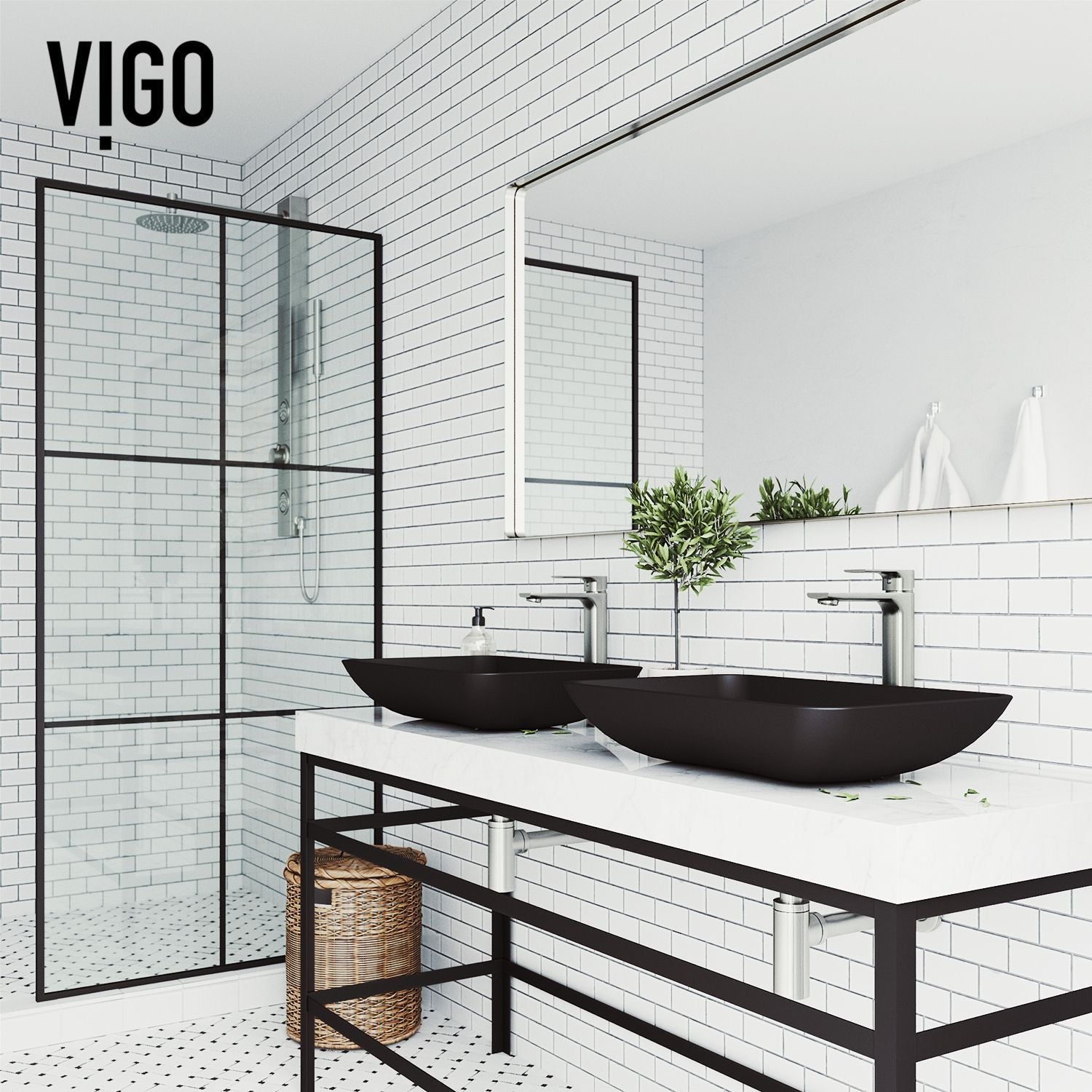 Hadyn Glass Rectangular Vessel Bathroom Sink/Basin with Rounded Edges & Deep Bowl, Black D1U1 - product image 6