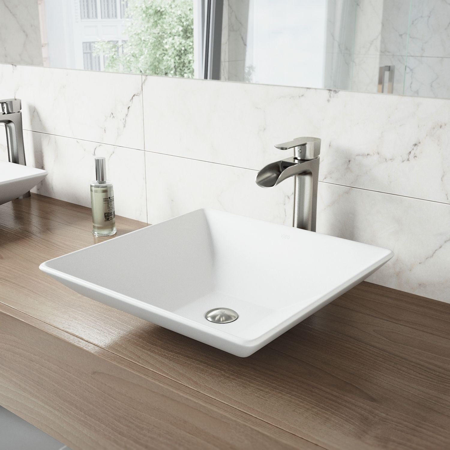 Hibiscus Matte Stone Round Vessel Bathroom Sink/Basin, Above-Counter Installation, White X4P0 - product image 8
