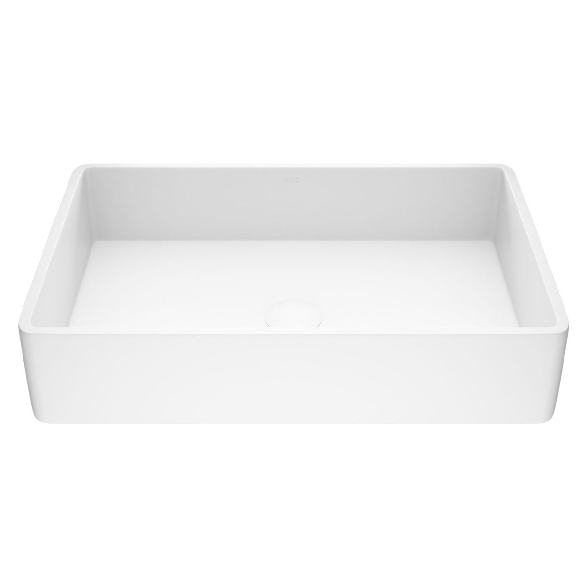 Magnolia Matte Stone Vessel Bathroom Sink/Basin with Deep Bowl, White H3X4 - product image 1