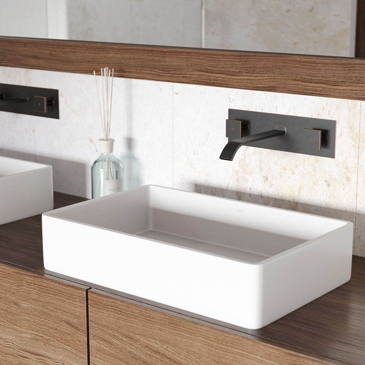 Magnolia Matte Stone Vessel Bathroom Sink/Basin with Deep Bowl, White H3X4 - product image 6