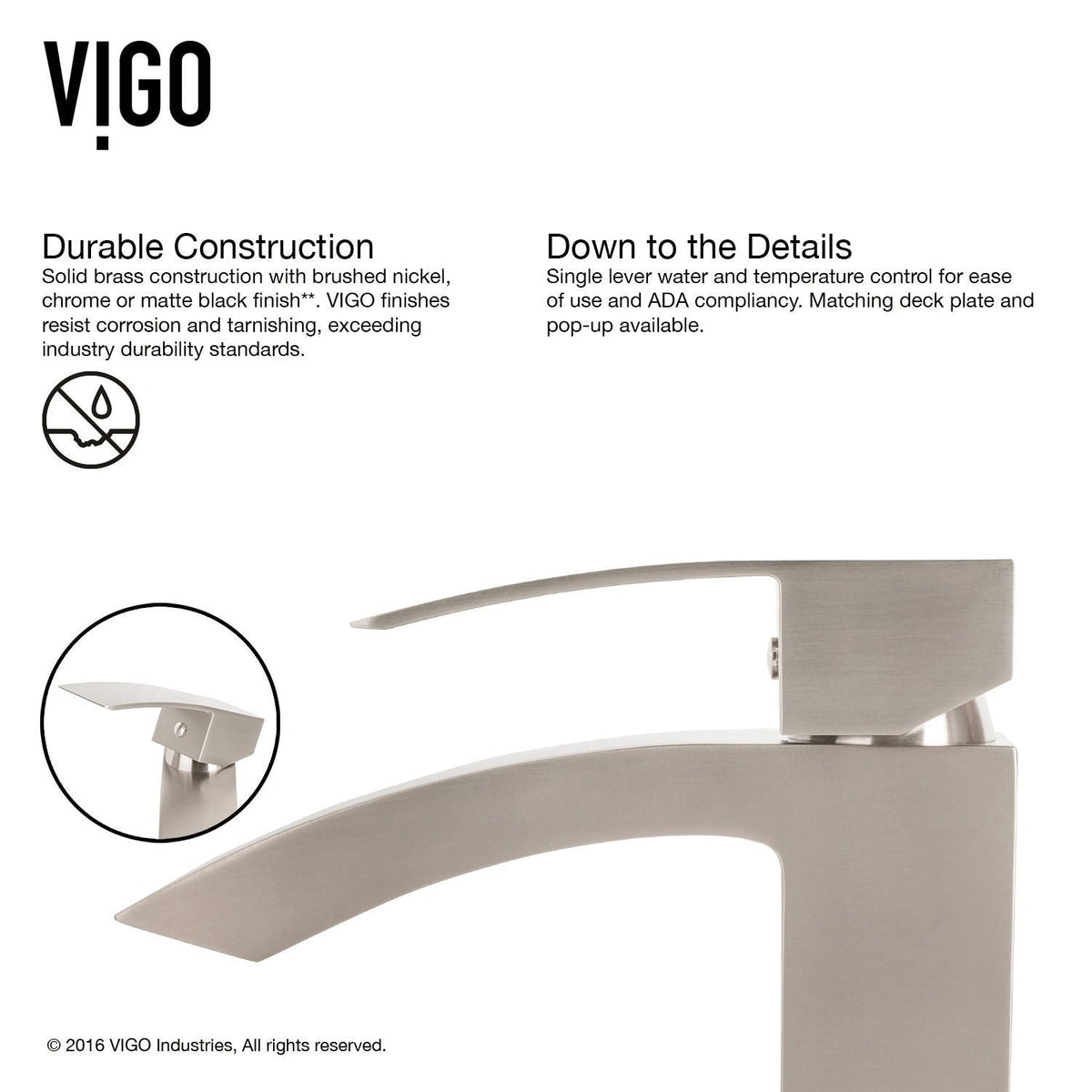 Magnolia MatteStone White Bathroom Sink/Basin Set with Duris Faucet and Rectangular Composite Vessel D1P3 - product image 4