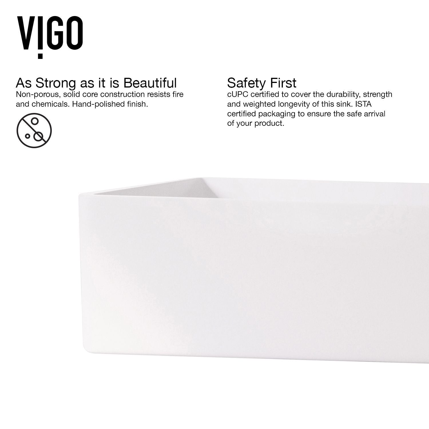 Magnolia MatteStone White Bathroom Sink/Basin Set with Olus Wall Mount Faucet and Rectangular Composite Vessel Z6K5 - product image 8