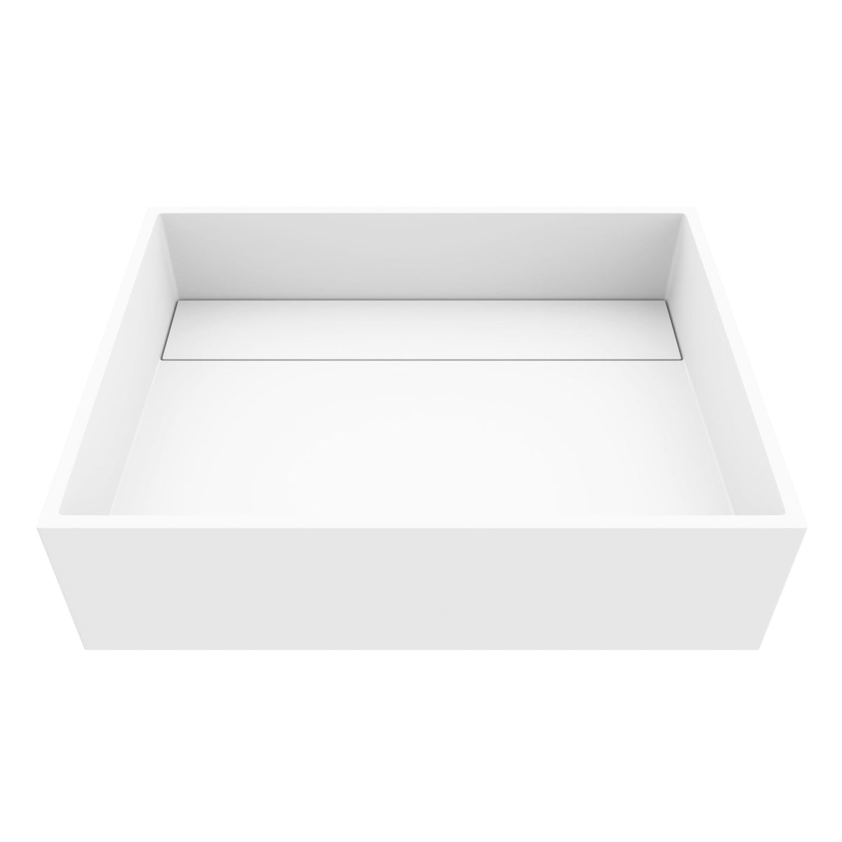 Montauk MatteStone 18x13-in Deep White Bathroom Sink/Basin with Rectangular Vessel K8S2 - product image 1