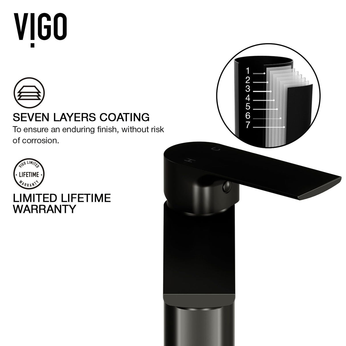 Norfolk Single Handle Vessel Bathroom Sink Faucet, WaterSense Certified, Matte Black E6S4 - product image 4