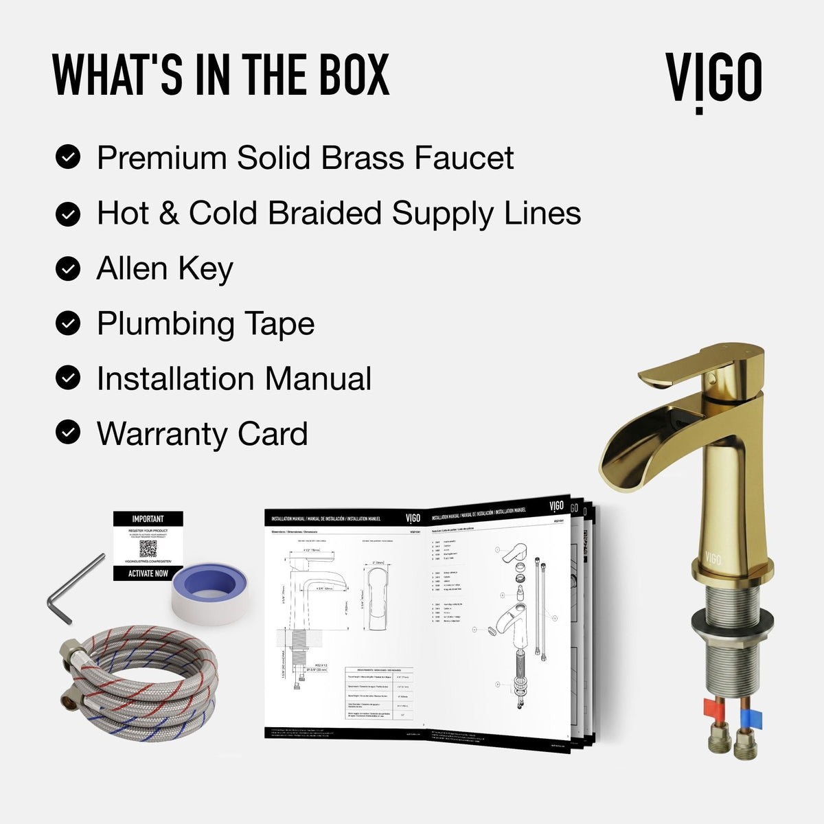 Paloma Single Handle Single Hole Bathroom Sink Faucet, WaterSense Certified, Matte Gold K8C2 - product image 5