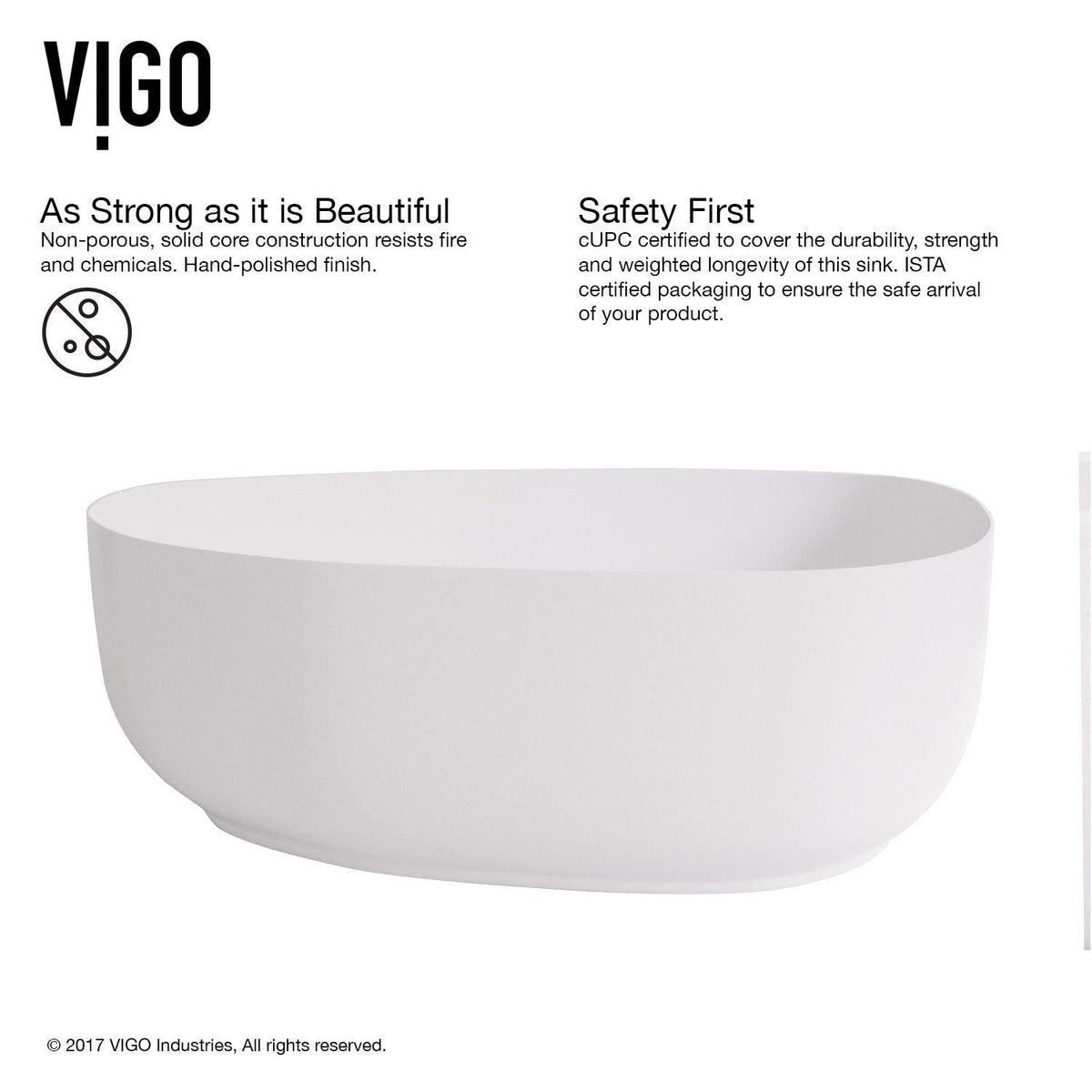 Peony Matte Stone Novelty Composite Vessel Bathroom Sink/Basin with Deep Bowl, White Z2P6 - product image 3