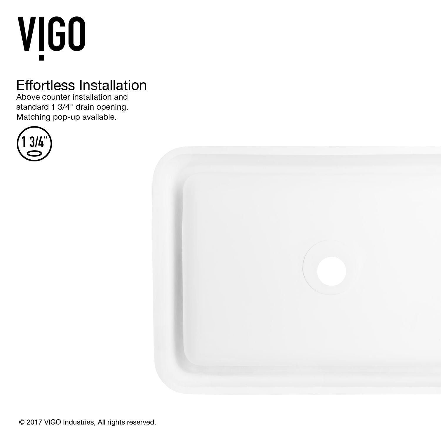 Petunia Matte Stone Rectangular Composite Vessel Bathroom Sink/Basin with Rounded Edges & Deep Bowl, White V0Z1 - product image 5