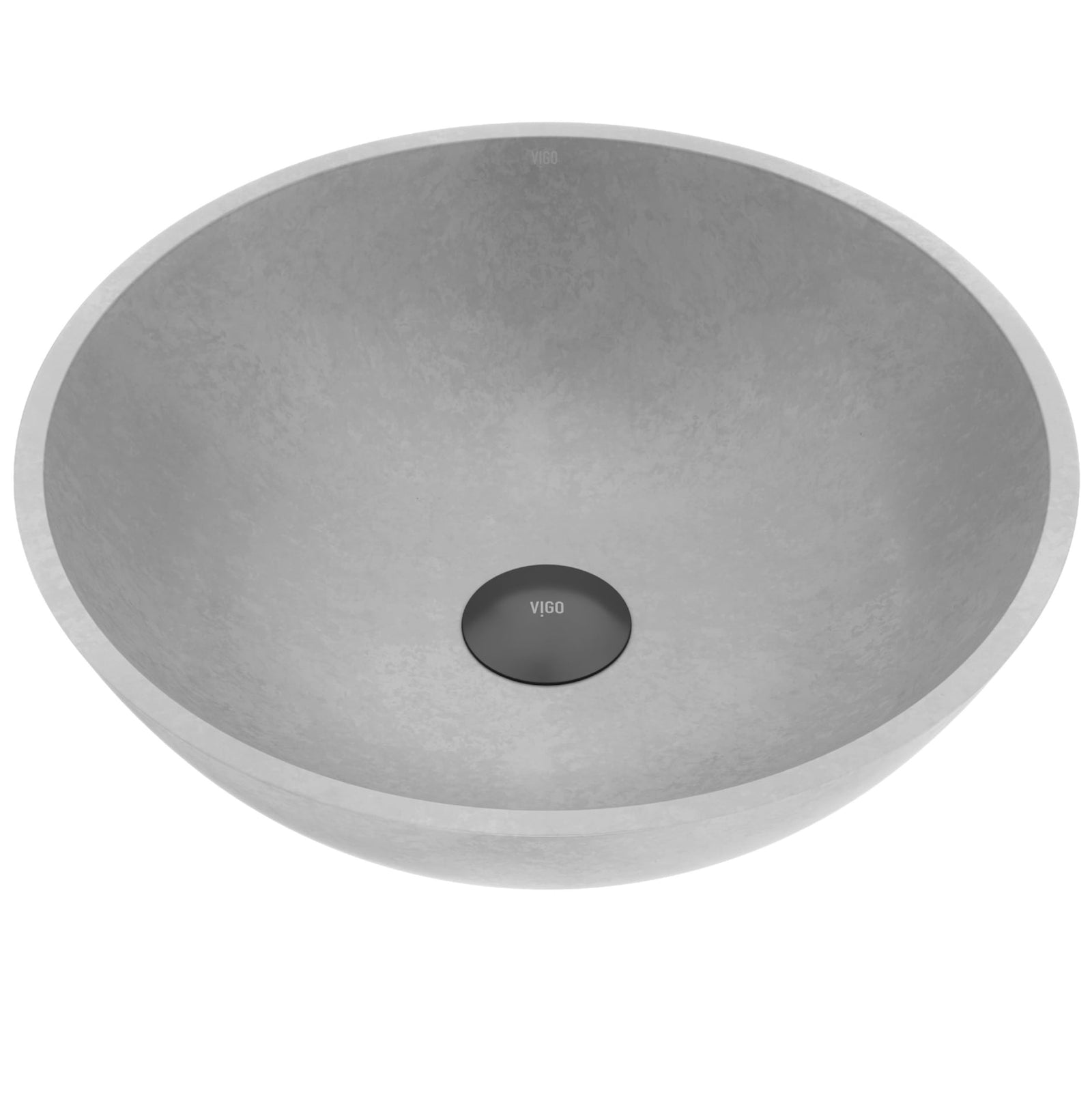 Ravenna Gothic ConcretoStone 16x16-in Deep Grey Bathroom Sink/Basin with Round Vessel S2W1 - product image 1