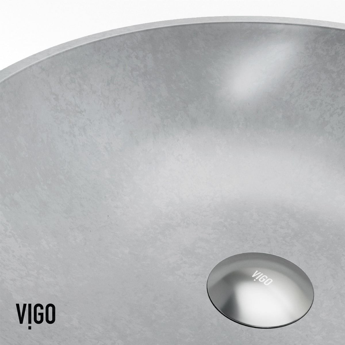 Ravenna Gothic ConcretoStone Grey Bathroom Sink/Basin Set with Dunn Faucet and Round Vessel D0K1 - product image 8