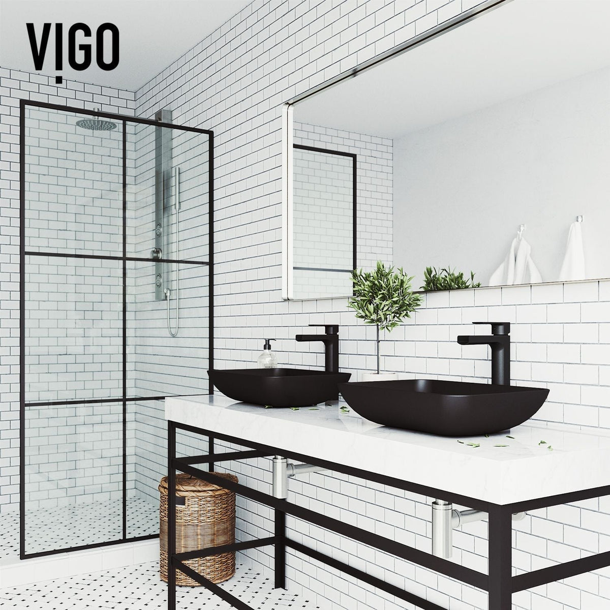 Sottile MatteShell Blue Bathroom Sink/Basin Set with Amada Faucet and Glass Rectangular Vessel H5K8 - product image 4