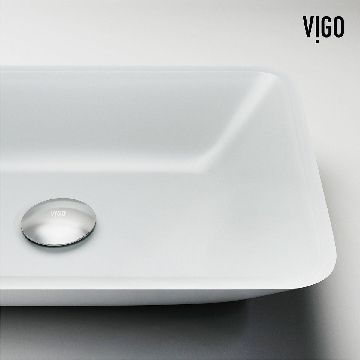 Sottile MatteShell White Bathroom Sink/Basin Set with Niko Faucet and Glass Rectangular Vessel H9D4 - product image 7