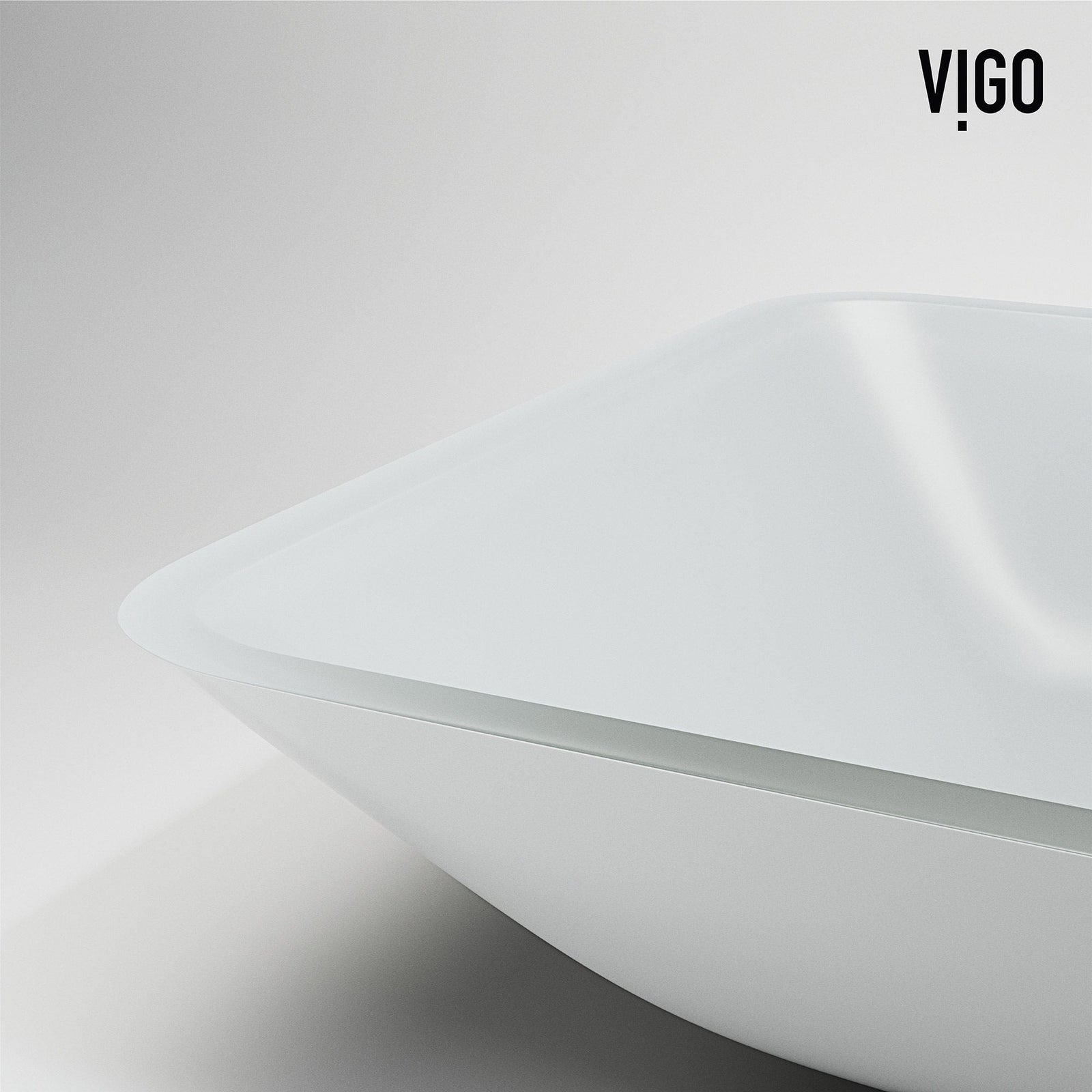 Sottile MatteShell White Bathroom Sink/Basin Set with Niko Faucet and Glass Rectangular Vessel H9D4 - product image 8