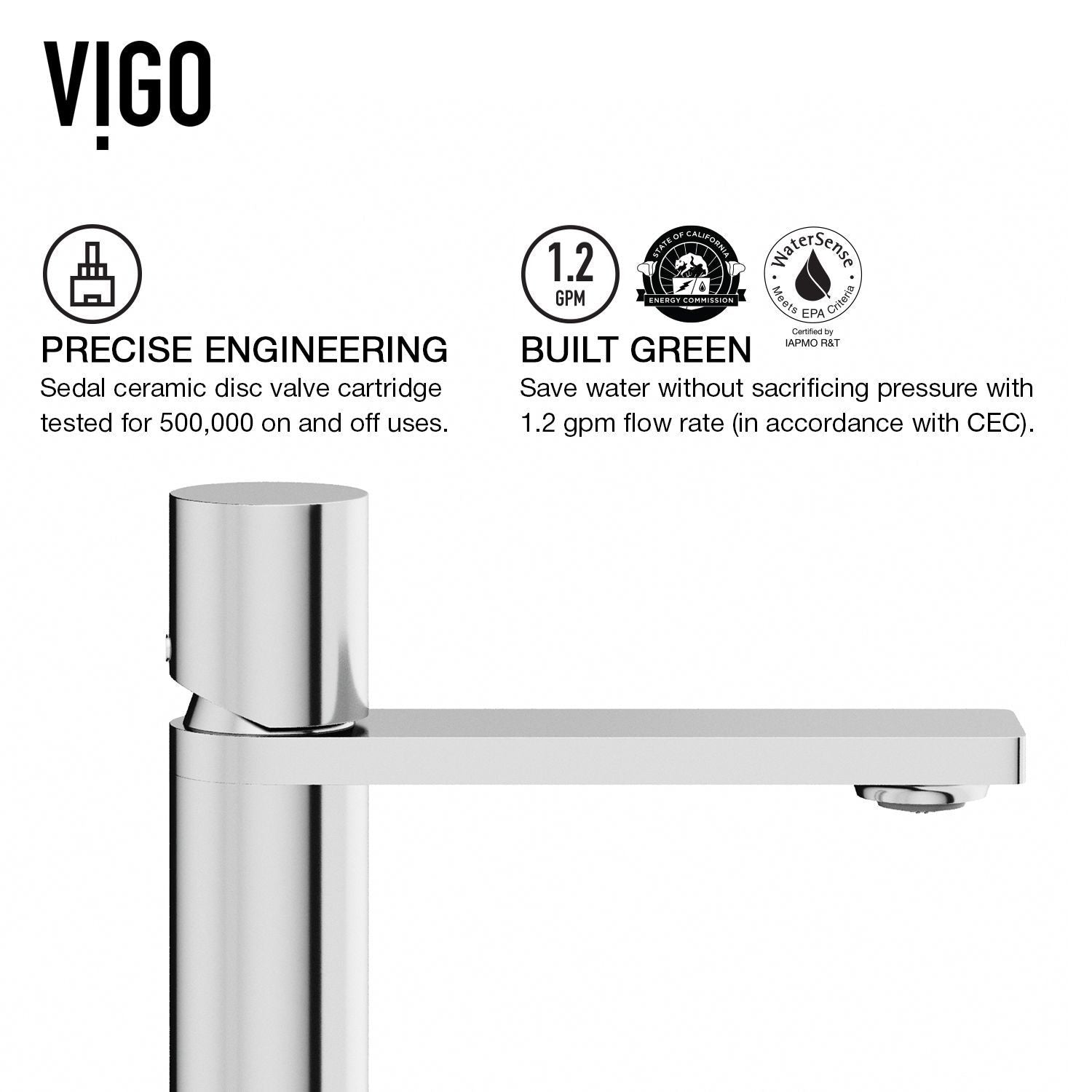 Starr Glass MatteStone White Bathroom Sink/Basin Set with Gotham Faucet and Rectangular Composite Vessel R7W2 - product image 6