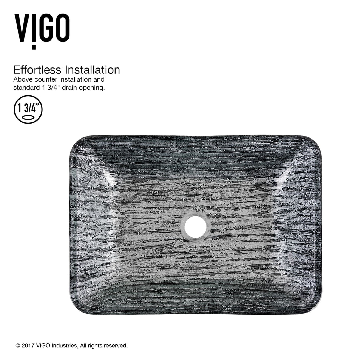 Titanium Glass Slate Grey Bathroom Sink/Basin Set with Niko Faucet and Rectangular Vessel T9P1 - product image 2