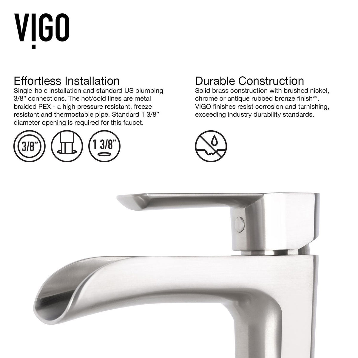 Titanium Glass Slate Grey Bathroom Sink/Basin Set with Niko Faucet and Round Vessel V6S1 - product image 7