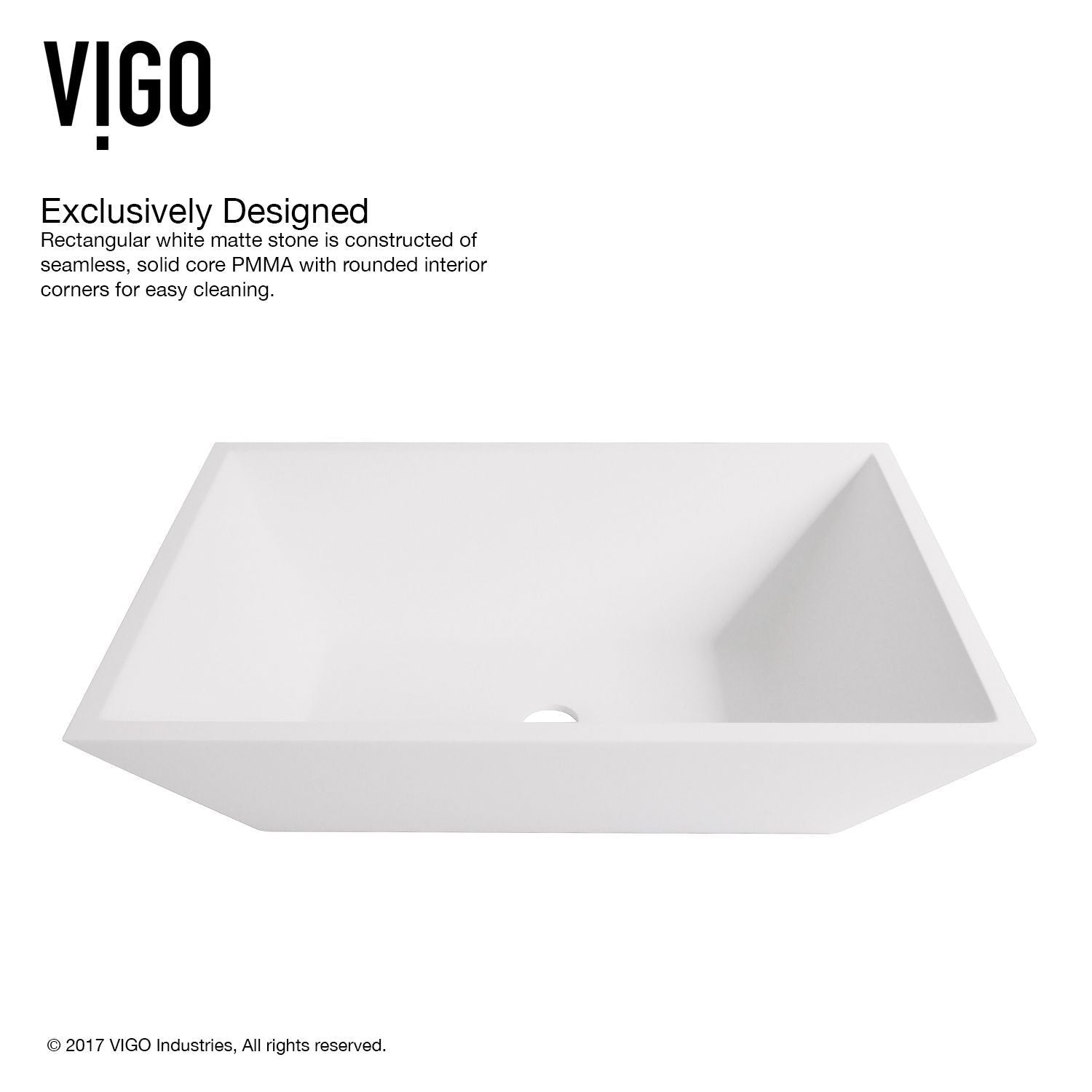 Vinca Matte Stone Vessel Bathroom Sink/Basin with Deep Bowl, White D0R2 - product image 3